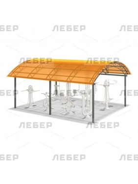 Навес над тренажерами...