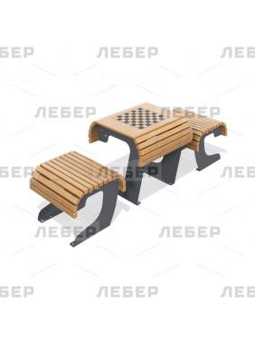 Шахматный стол со скамьями...