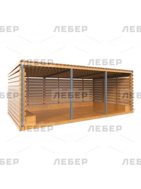 Теневой навес с лавочками...