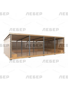 Теневой навес с лавочками...