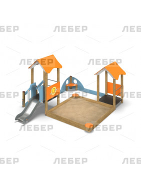 Песочный дворик с горкой...