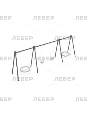 Трехсекционная рама качелей...