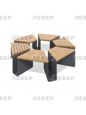 Скамья модульная "Эраунд 6"