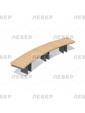 Скамья парковая радиусная